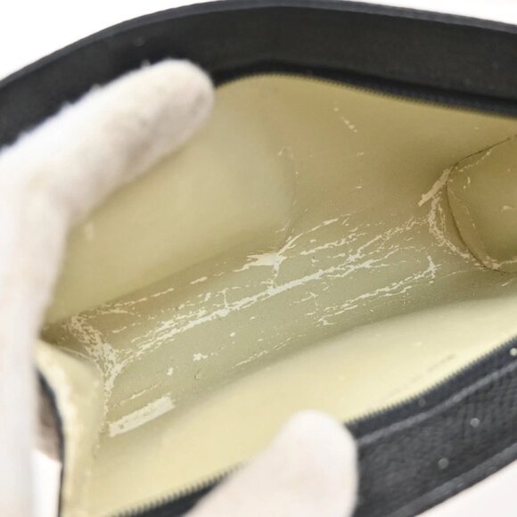 CHANEL CC Logo Mini Pouch Bag Grained Calfskin Leather Black GHW France 34KB454 - Picture 10 of 14